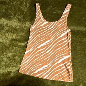 “A fine day” from Target tan zebra striped top size small